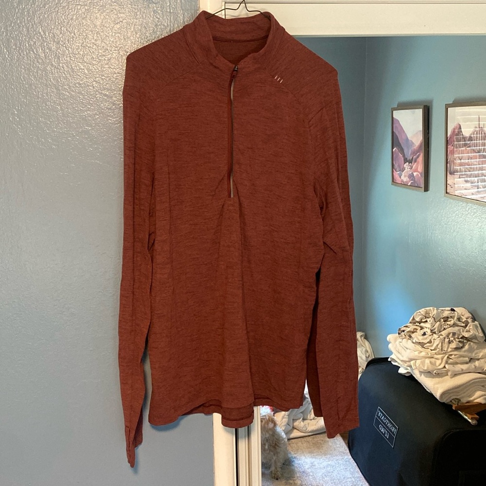 Red quarter zip Lululemon top!